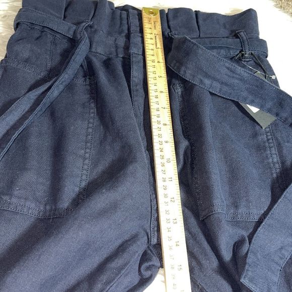 Joe’s pants Womens size 27 linen Cotton blend paper bag midnight high waisted - Picture 9 of 11